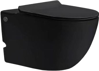 Импульсный унитаз с инсталляцией SantiLine SL-5031MB чёрный матовый